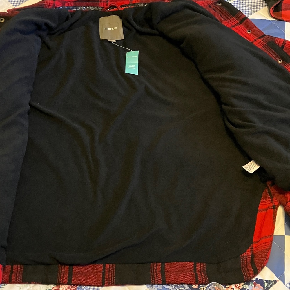 Maurices Red and Black Plaid Jacket - Picture 7 of 7